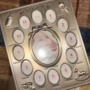 Better Homes And Gardens Silver "My First Year" Baby Photo Frame Collage